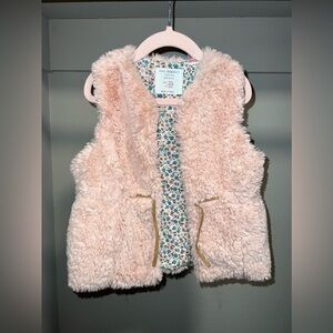 Zara girls fur vest